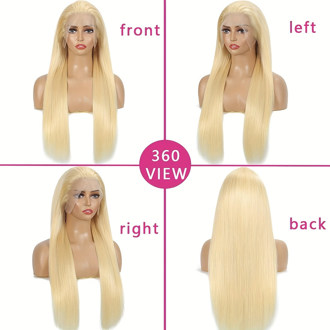 Hair Sophisticated 613 Blonde Lace Front Wig โ 13x4 HD Transparent, 200% Density, Pre-Plucked with Baby Hair, Straight Human Hair Wig, Perfect for Mother's Day & Special Occasions