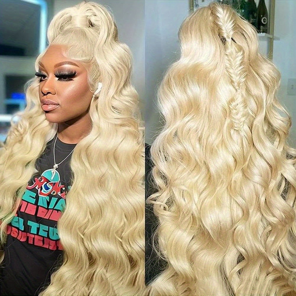 613 Lace Front Wig Human Hair 13x4 Body Wave Blonde Lace Frontal Wigs Human Hair Pre Plucked Glueless Wigs Human Hair 180 Density 30 Inch