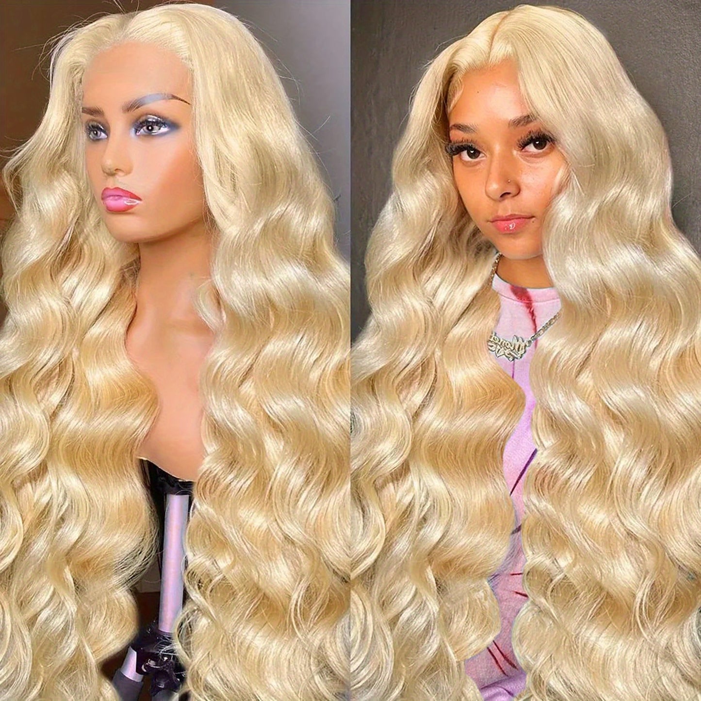 613 Lace Front Wig Human Hair 13x4 Body Wave Blonde Lace Frontal Wigs Human Hair Pre Plucked Glueless Wigs Human Hair 180 Density 30 Inch