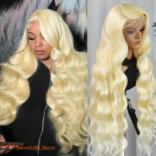 613 Lace Front Wig Human Hair 13x4 Body Wave Blonde Lace Frontal Wigs Human Hair Pre Plucked Glueless Wigs Human Hair 180 Density 30 Inch