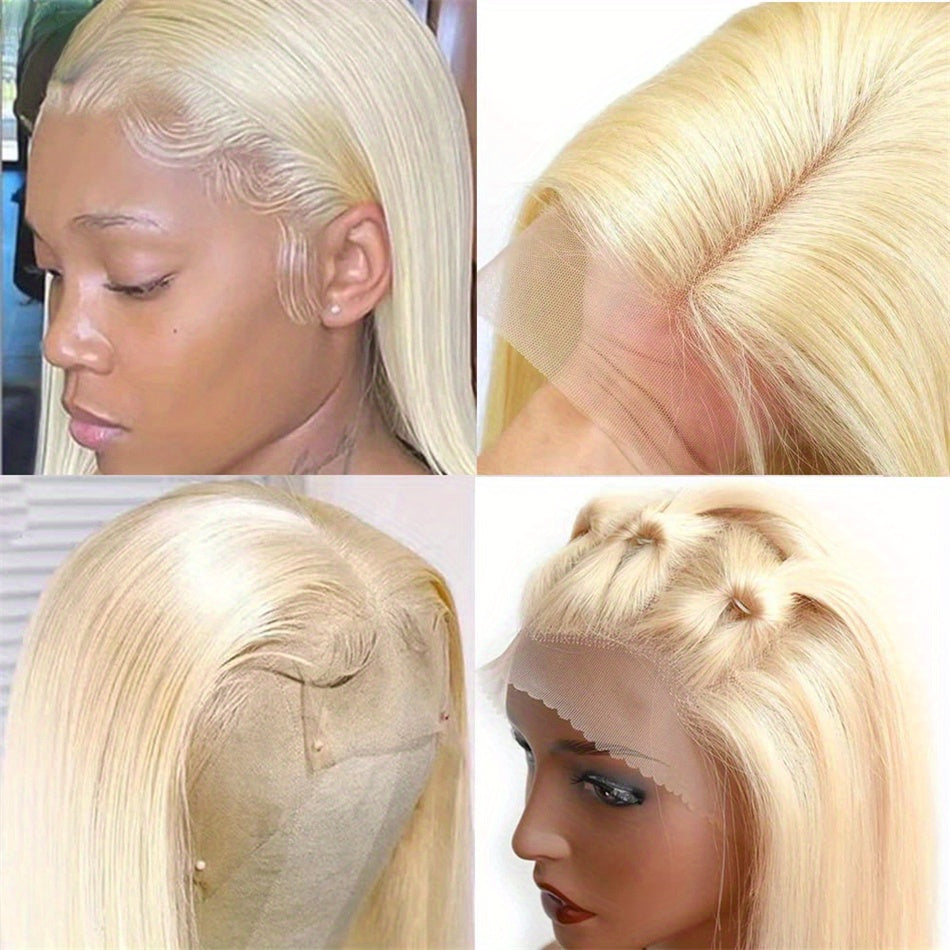 Hair Sophisticated Bone Straight 613 Blonde Bob Wig – 13x4 HD Lace Front Human Hair Wig, Pre-Plucked Short Cut, Closure Lace Frontal Wig