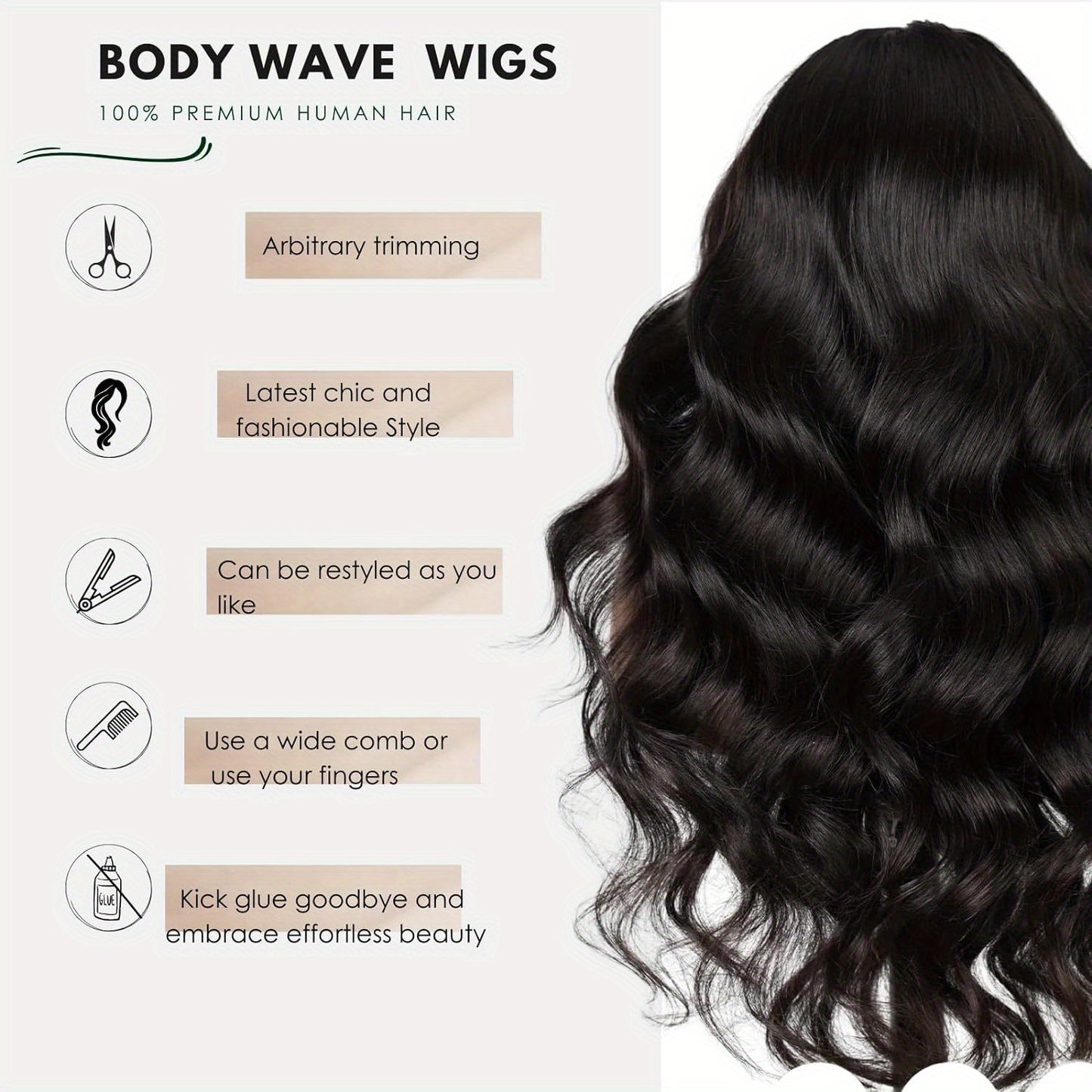 Hair Sophisticated Body Wave Lace Front Wig – 13x4 HD Transparent Lace, Pre-Plucked with Baby Hair, 100% Human Hair, 200% Density, Natural Color Wig for Women