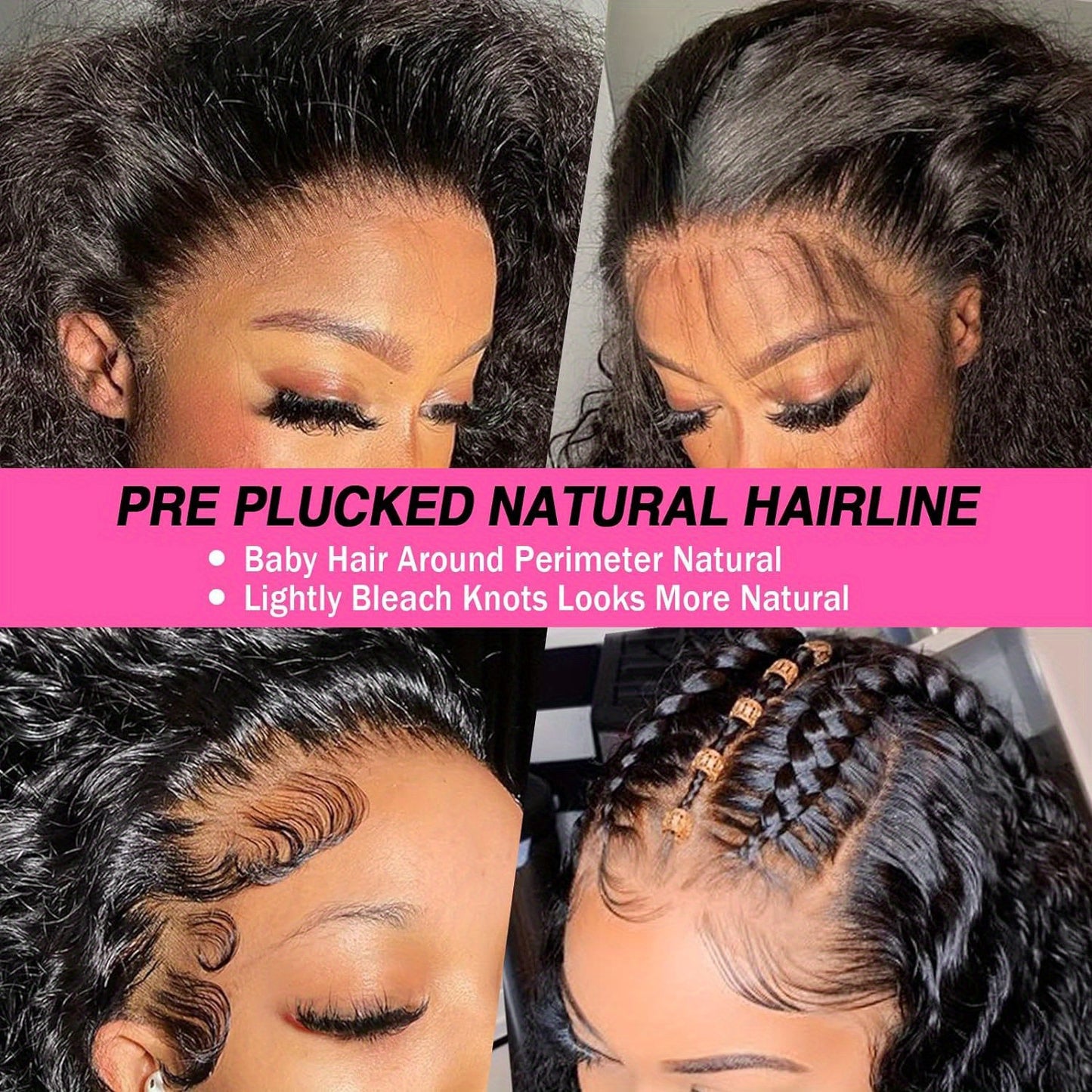 MS. MERRY 240% Density Brazilian Virgin Human Hair Jerry Curly Lace Front Wigs Transparent HD 13x4 Lace Frontal Wigs Deep Wave 100% Real Human Hair Wigs Remy With Baby Hair Natural Color for Halloween Christmas Festival