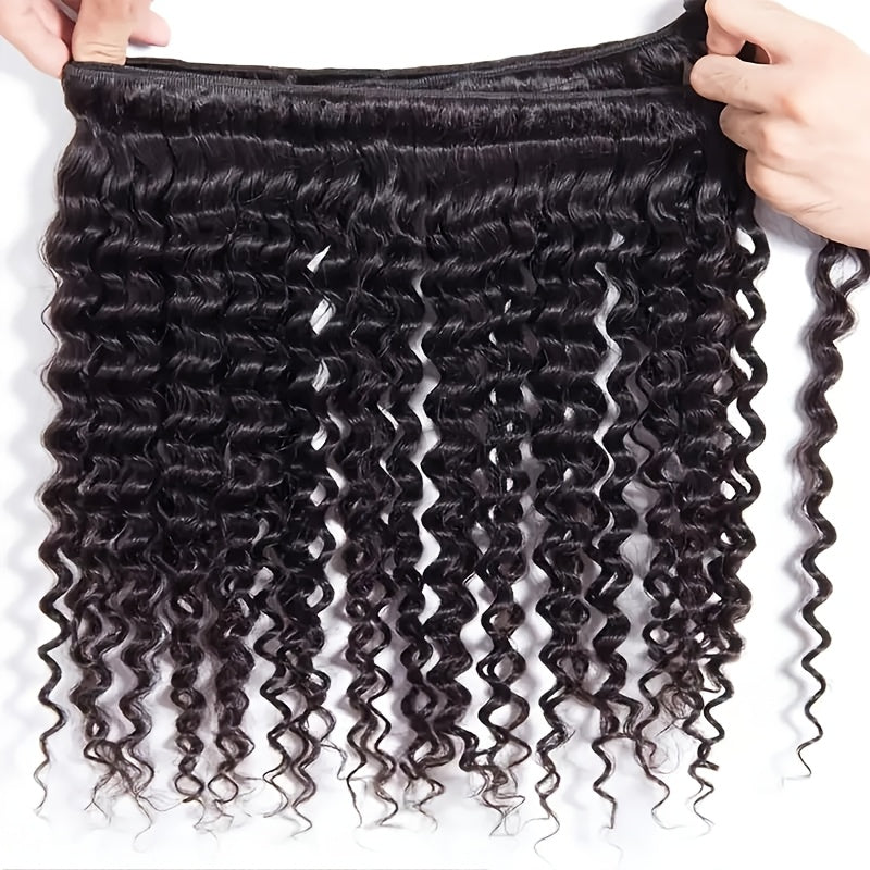 Hair Sophisticated™ – Deep Ocean 3-Bundle Set 12A Brazilian Virgin Deep Wave Hair | 100% Unprocessed | Wet & Wavy Look