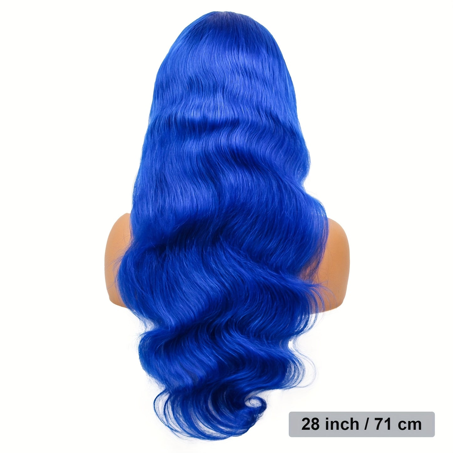 Hair Sophisticated Blue Body Wave Lace Front Wig – 13x4 HD Lace, 100% Human Hair, Pre-Plucked, Glueless, 12A Grade, 180% Density, Vibrant Colored Wig for Women