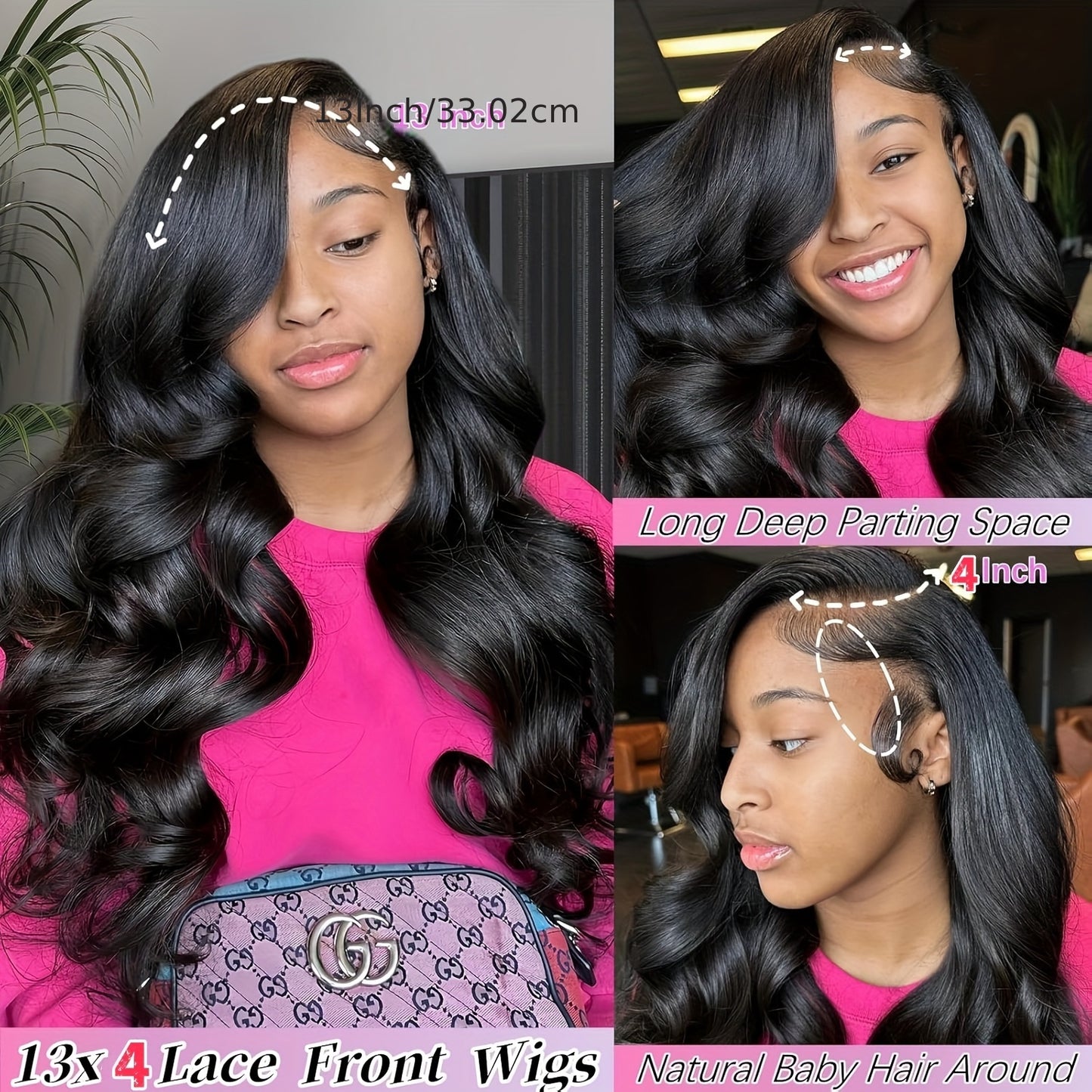 Hair sophisticated - Body Wave 20-32 Inches, Density 180, No Glue Wig to Wear And Go