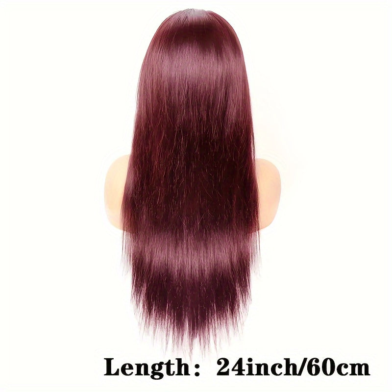 Hair Sophisticated 99J Burgundy Lace Front Wig – 13x4 HD Transparent Lace, 200% Density, Pre-Plucked with Baby Hair, Glueless Human Hair Wig, Available in 22-34 Inches