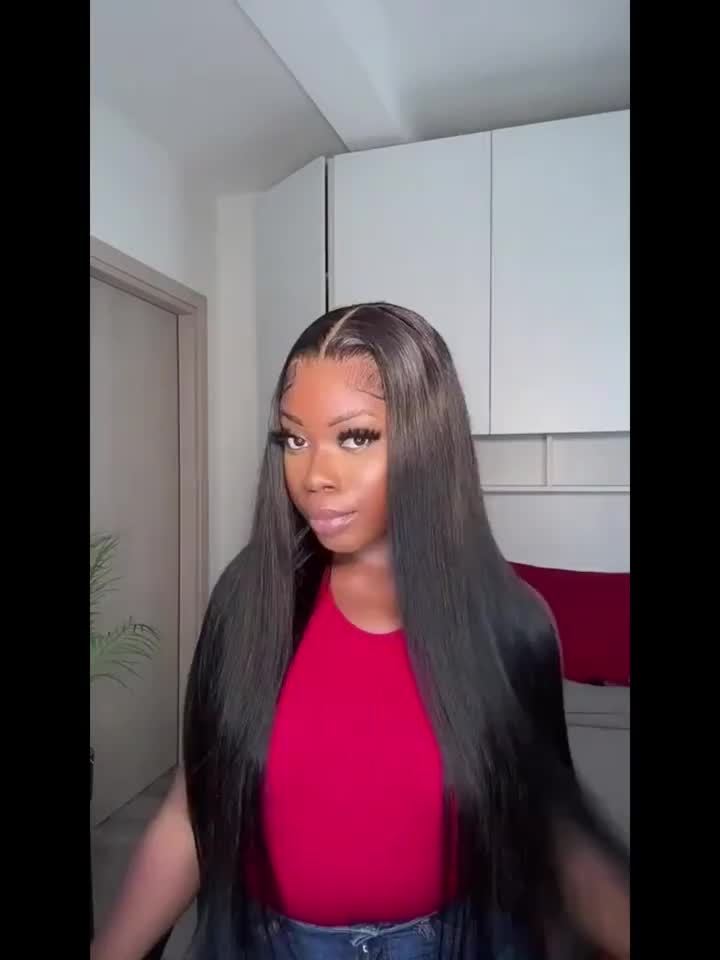 Hair Sophisticated Natural Straight Wig – 13x4 HD Lace Front Human Hair Wig, 200% Density, Bye Bye Knots, Pre-Plucked & Pre-Cut Glueless Wig for Black Women