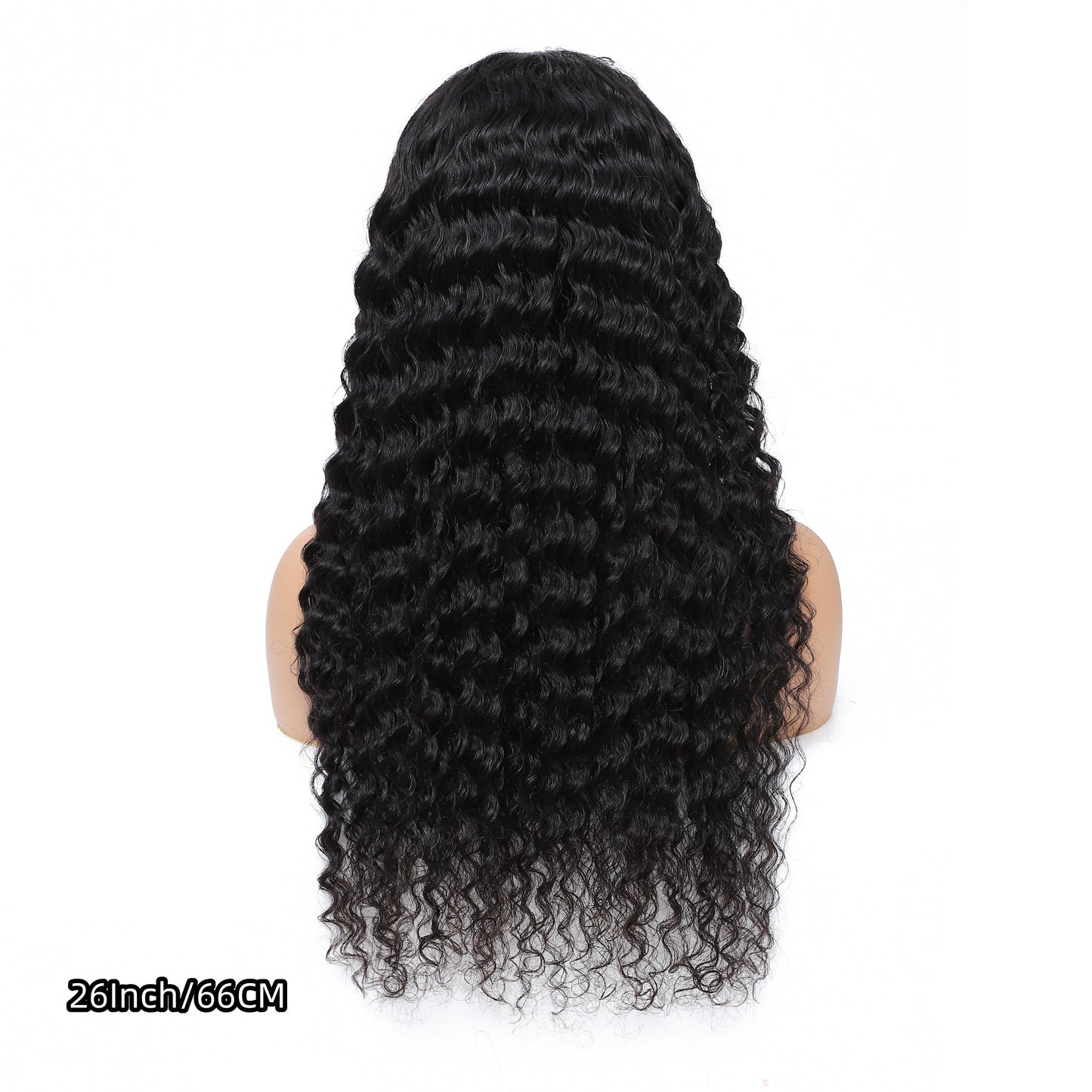 180% Density Deep Wave Lace Front Wig - 4x4 Transparent Closure, Human Hair, Natural Black Color, Wet and Wavy Look with Baby Hair for Women, Versatile Hair Wig | Voluminous Hairstyle | Full Luxurious Wig