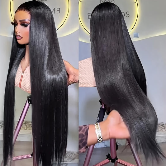 Hair Sophisticated - 100% Peruvian Straight Human Hair HD Lace Frontal Wig – 13x7x1 Transparent Glueless Wig for Women