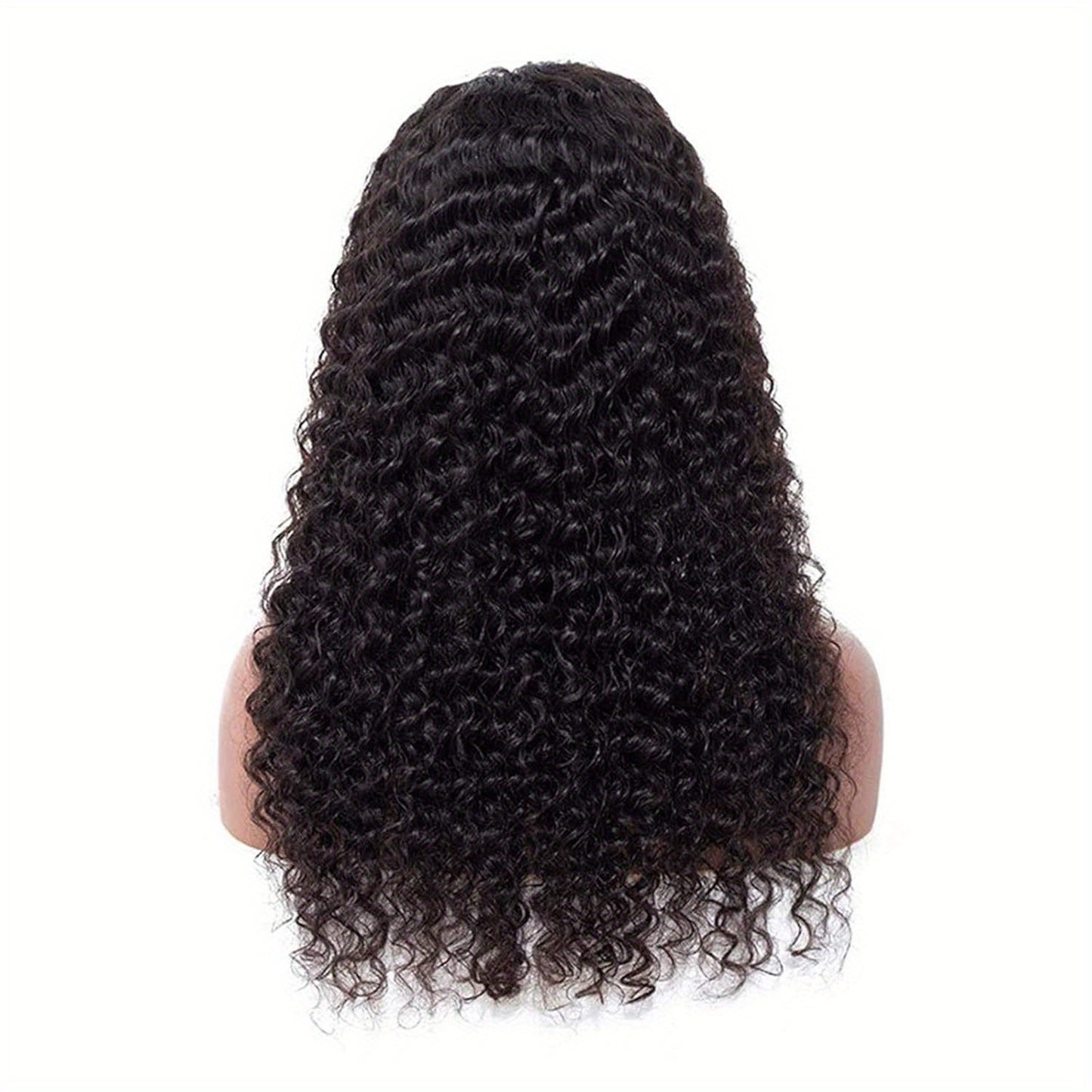 16 Inch Brazilian Virgin Human Hair Lace Front Wig - Deep Wave 4x4 Lace Closure, 180% Density, Pre-Plucked Baby Hair, Natural Black, HD Transparent Lace for Women, Soft & Healthy, Tangle-Free, Minimal Shedding, Adjustable Str