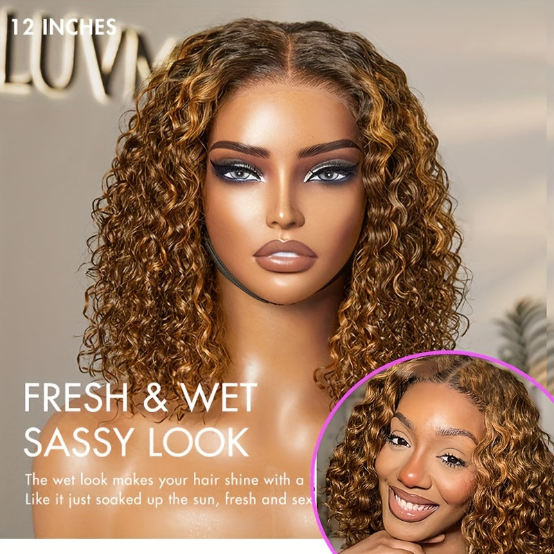 Hair Sophisticated™ 14" Ombre Blonde Deep Wave Bob Wig