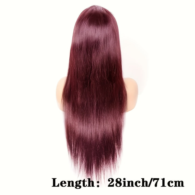 Hair Sophisticated 99J Burgundy Lace Front Wig – 13x4 HD Transparent Lace, 200% Density, Pre-Plucked with Baby Hair, Glueless Human Hair Wig, Available in 22-34 Inches