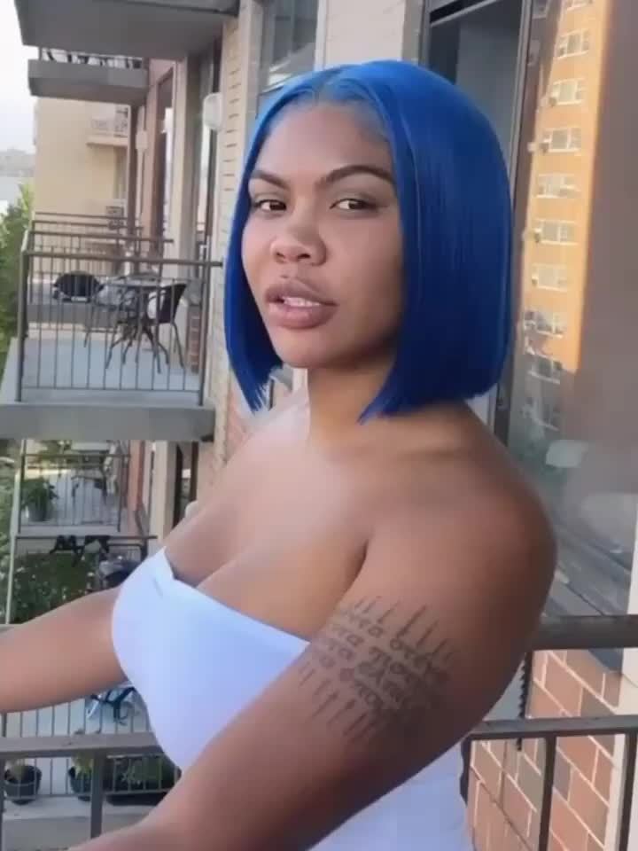 Hair Sophisticated Blue Ombré Bob Wig – 13x4 HD Lace Front Human Hair Wig, Dark to Light Blue Gradient, 180% Density, Straight Cut, Pre-Plucked Hairline, 10-16 Inch