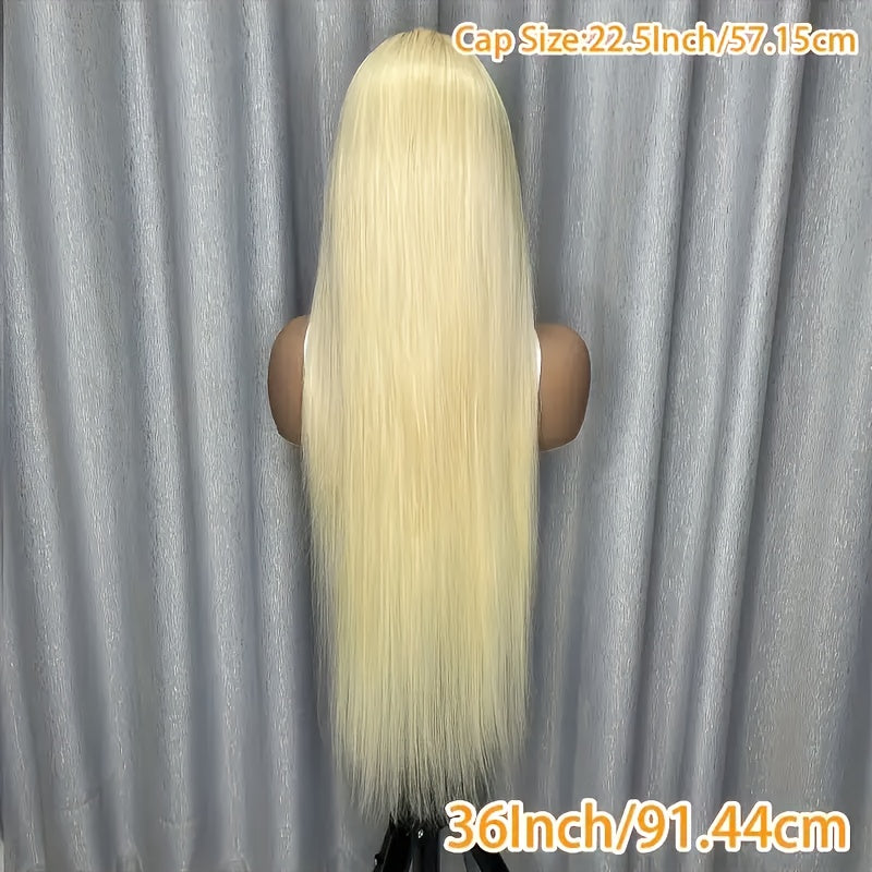 Hair Sophisticated 613 Blonde Lace Front Wig โ 13x4 HD Transparent, 200% Density, Pre-Plucked with Baby Hair, Straight Human Hair Wig, Perfect for Mother's Day & Special Occasions