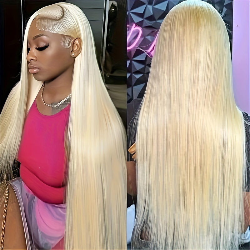 Hair Sophisticated 613 Blonde Lace Front Wig โ 13x4 HD Transparent, 200% Density, Pre-Plucked with Baby Hair, Straight Human Hair Wig, Perfect for Mother's Day & Special Occasions