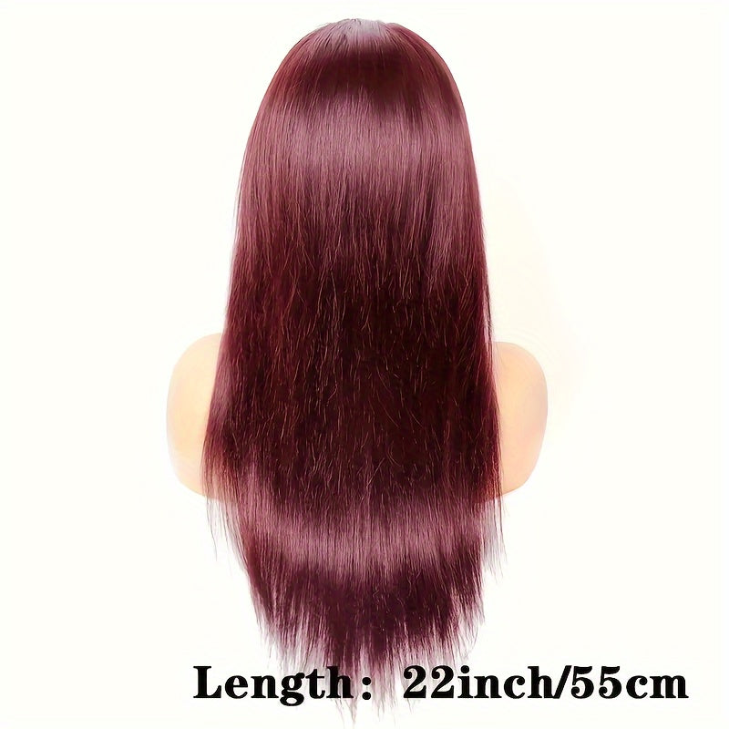 Hair Sophisticated 99J Burgundy Lace Front Wig – 13x4 HD Transparent Lace, 200% Density, Pre-Plucked with Baby Hair, Glueless Human Hair Wig, Available in 22-34 Inches