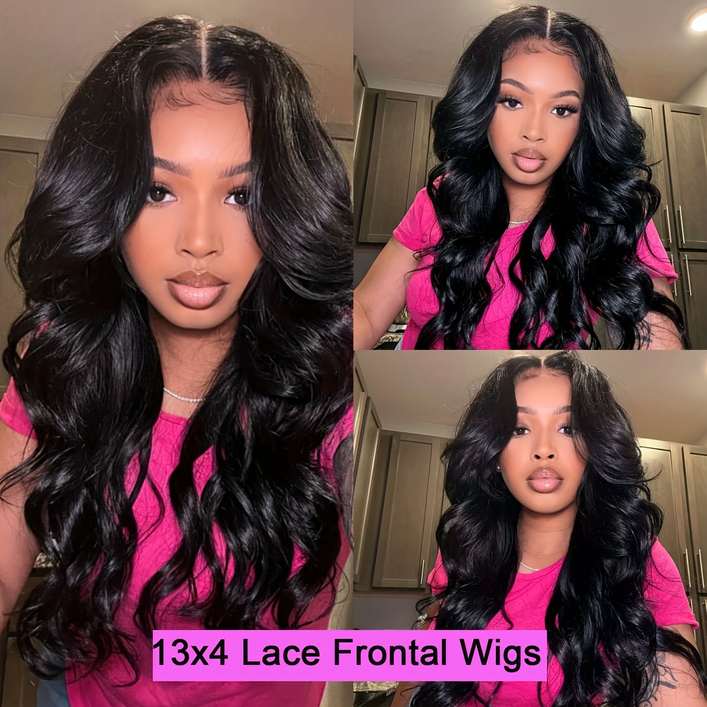 28 Inch 13x4 HD Lace Frontal Wigs Long Body Wave Black Wigs Synthetic Heat Resistant Fiber Hair Wig Premium Natural Black Loose Wave 13*4 Hairpiece Wigs for Women with HD Transparent Lace Glueless Lace Loose Wavy Wig 200% Den