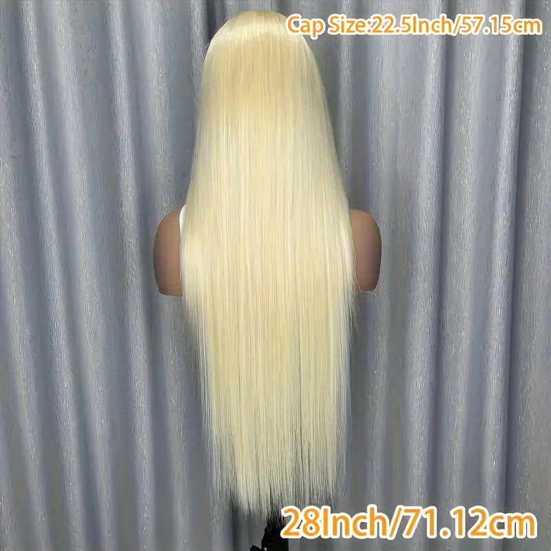 Hair Sophisticated 613 Blonde Lace Front Wig โ 13x4 HD Transparent, 200% Density, Pre-Plucked with Baby Hair, Straight Human Hair Wig, Perfect for Mother's Day & Special Occasions