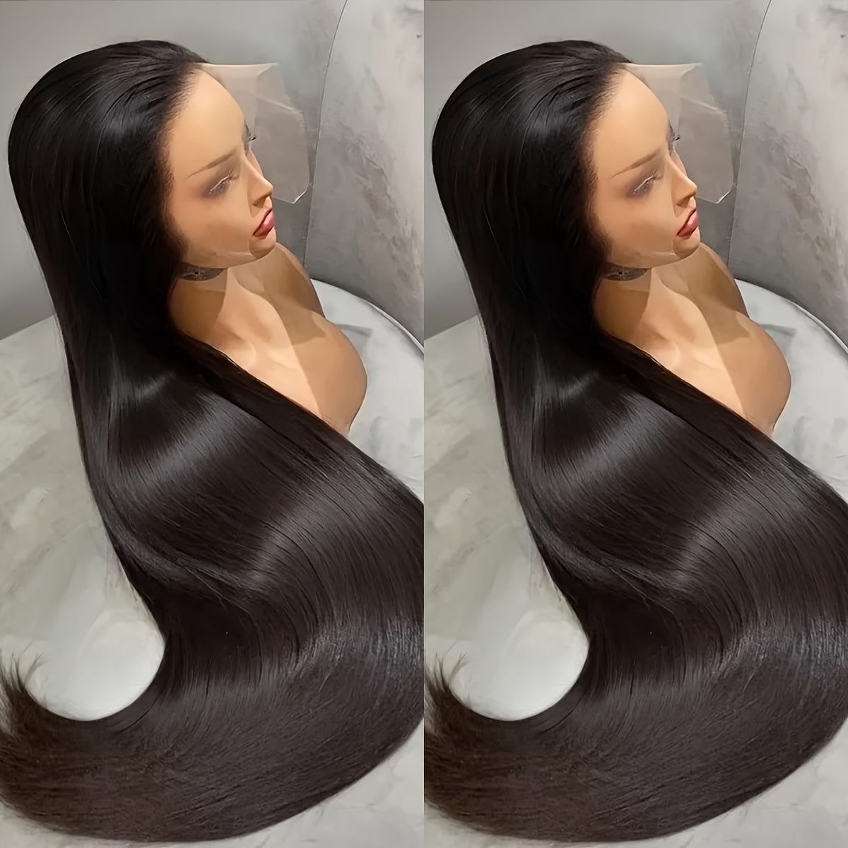 Hair Sophisticated - 100% Peruvian Straight Human Hair HD Lace Frontal Wig ā 13x7x1 Transparent Glueless Wig for Women