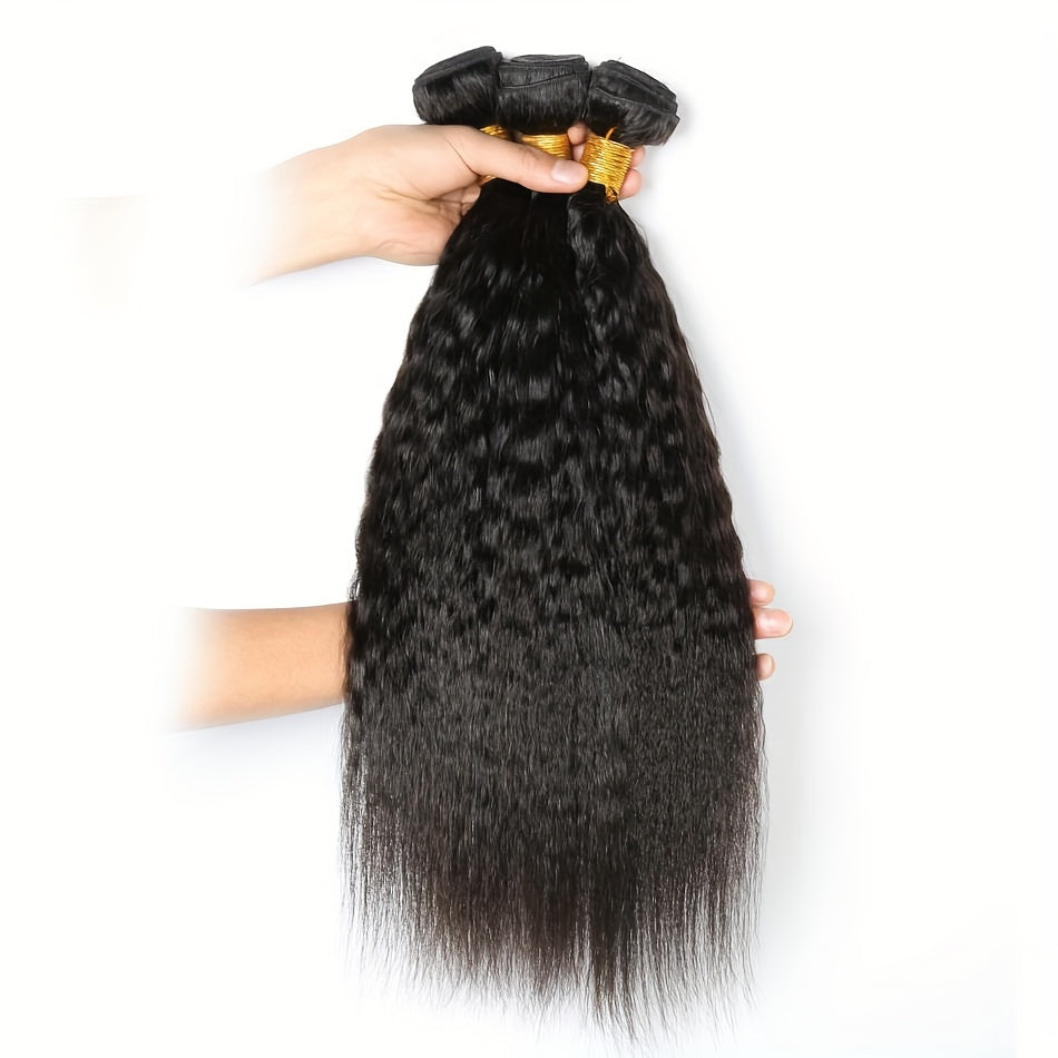Hair Sophisticated™ – Yaki Luxe 4-Bundle Set with 4x4 Closure