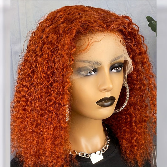 12-16 Inch Burgundy 99J Water Wave Bob Wig, 13x4 HD Human Hair, Pre-Plucked with Baby Hair, Ombre Highlight P4/27, Natural Looking Realistic Hairline, Versatile Styling Options, Elegant Wine Red Curly Style for Women, Hair Wi