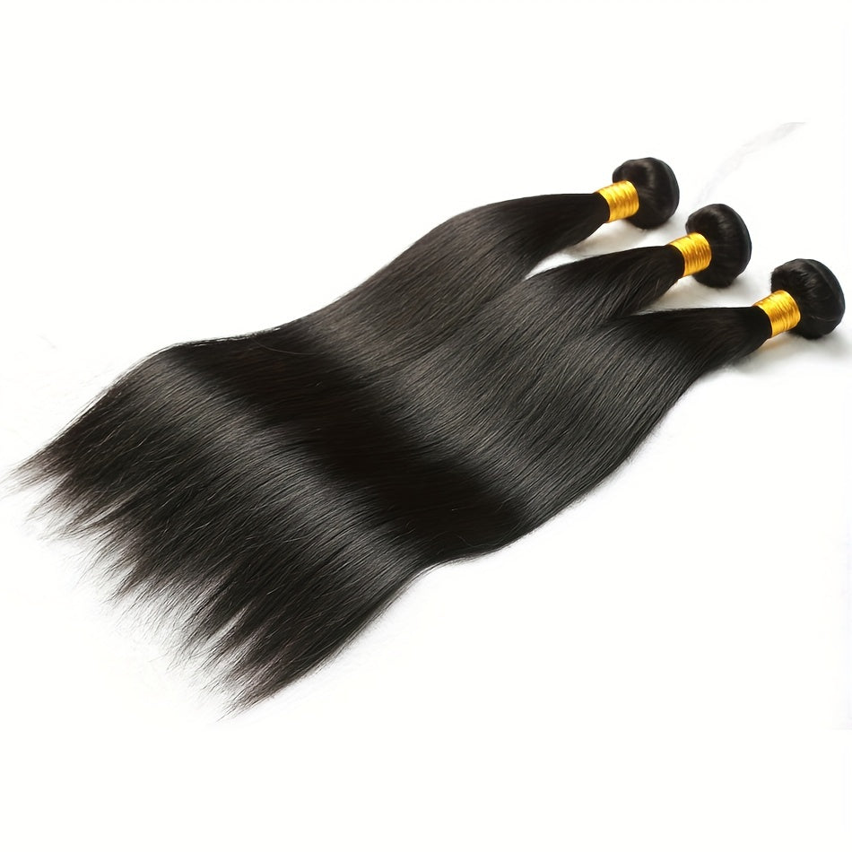 Hair Sophisticated™ – Sleek Luxe 3-Bundle Set with 5x5 Lace Closure