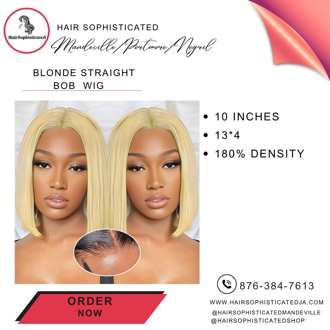 Blonde straight bob wig