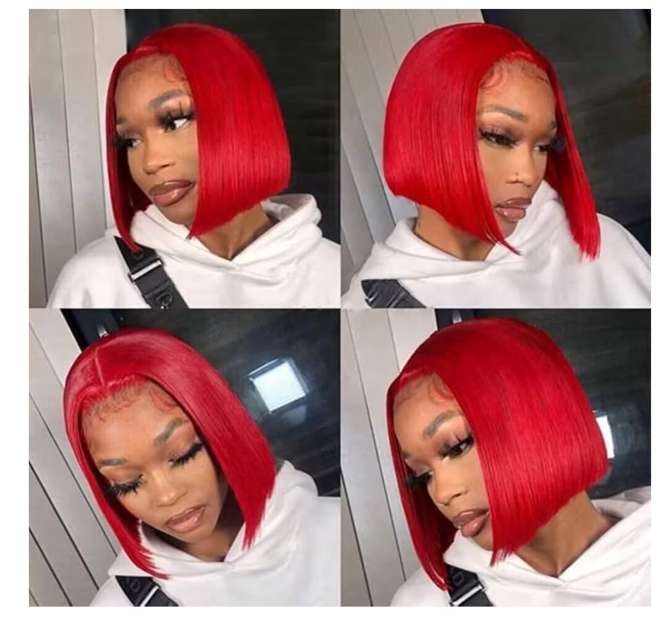 Ginger straight bob wig