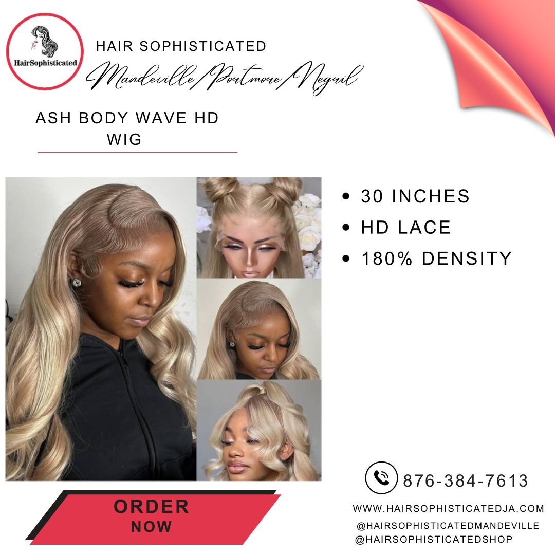 Ash body wave HD wig
