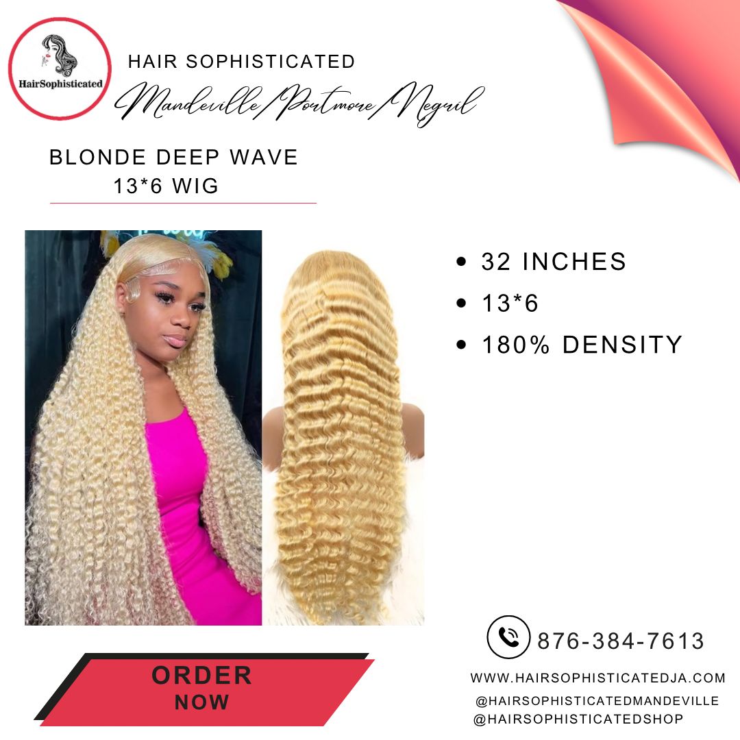 Blonde deep wave 13*6 wig