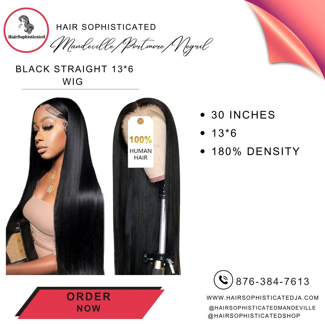 Black straight 13*6 wig