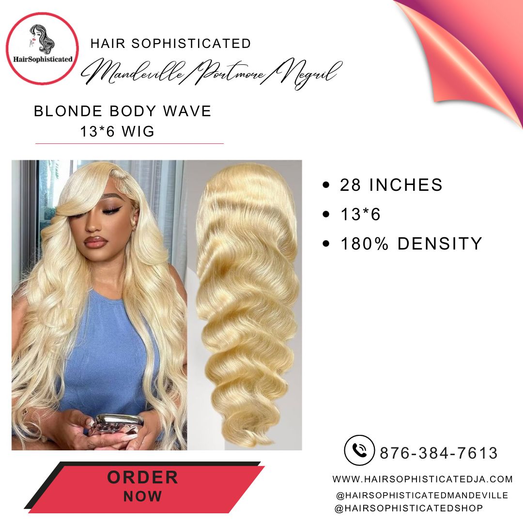 Blonde body wave 13*6 wig