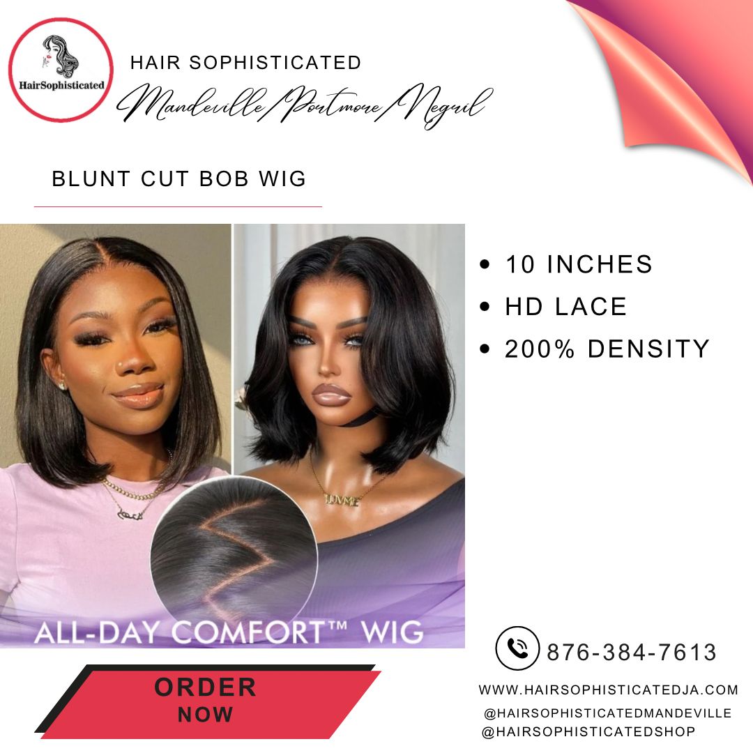Blunt cut bob wig