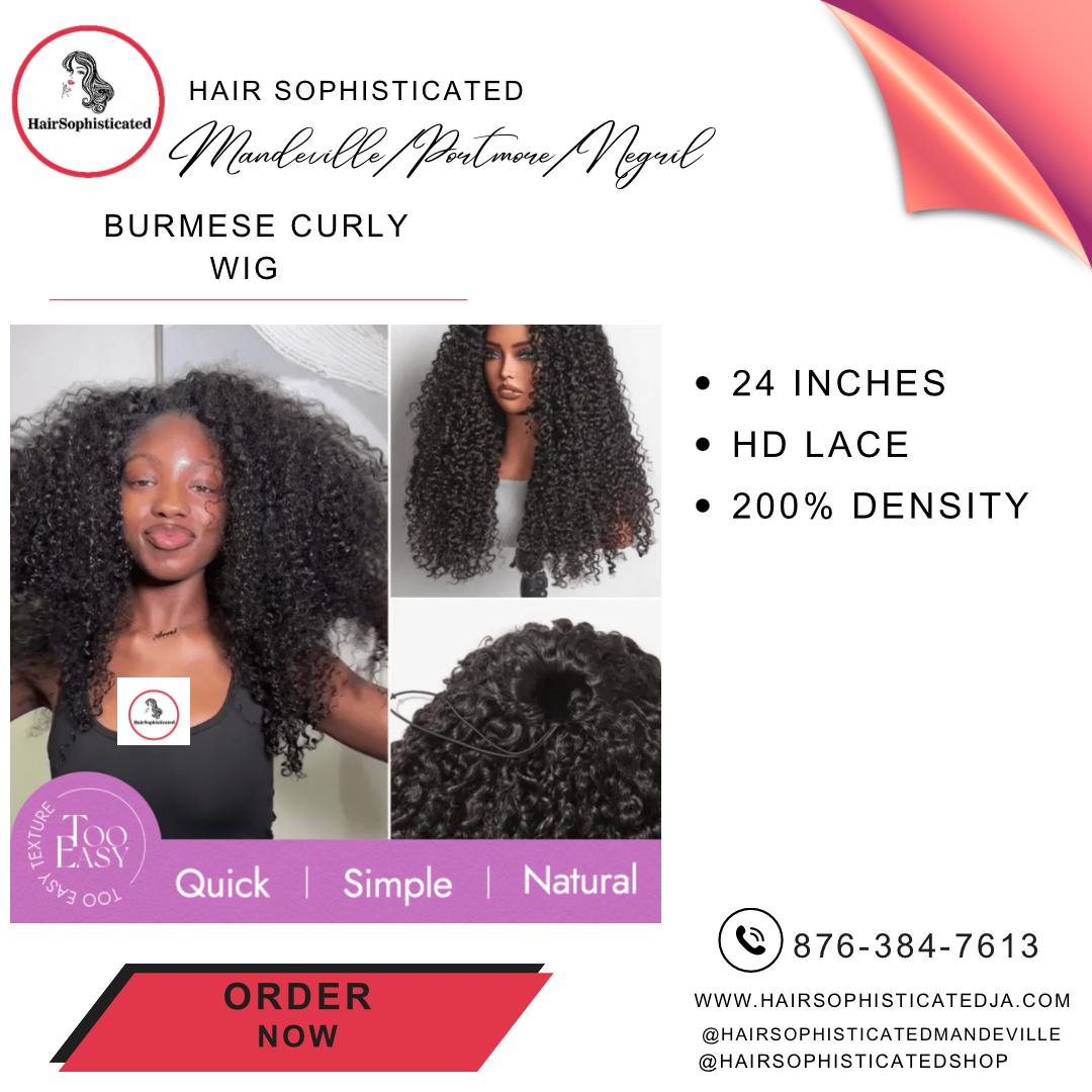 Burmese curly wig