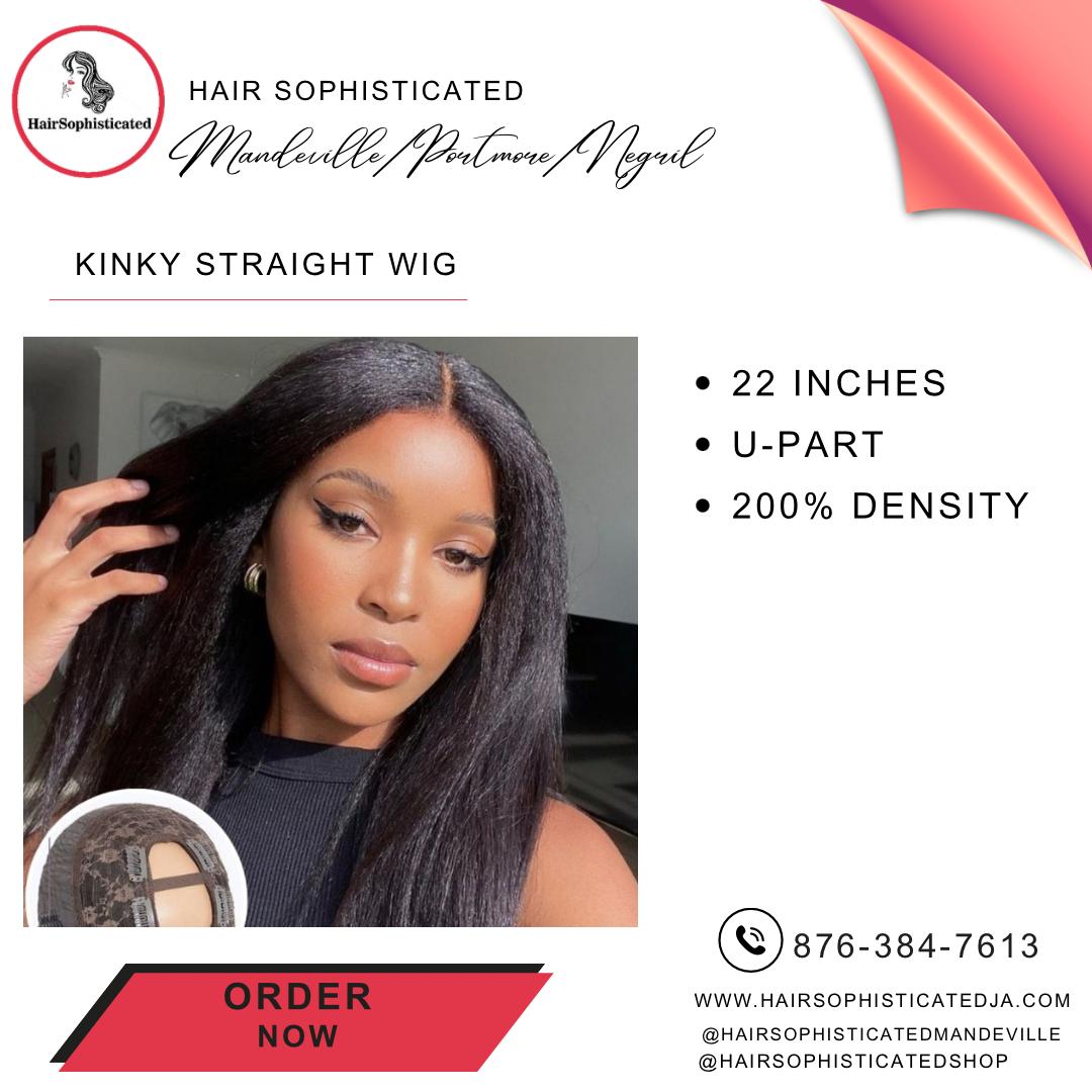 Kinky straight/curl wig
