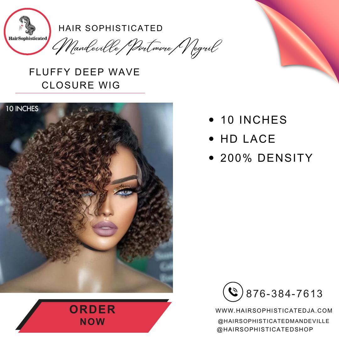 Fluffy deep wave wig