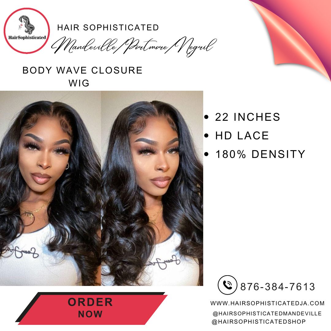 Body wave closure wig