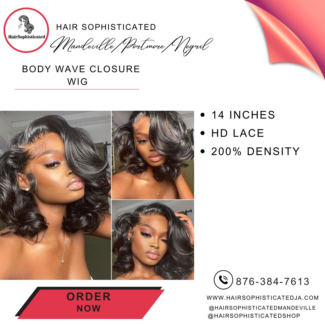 Body wave closure wig