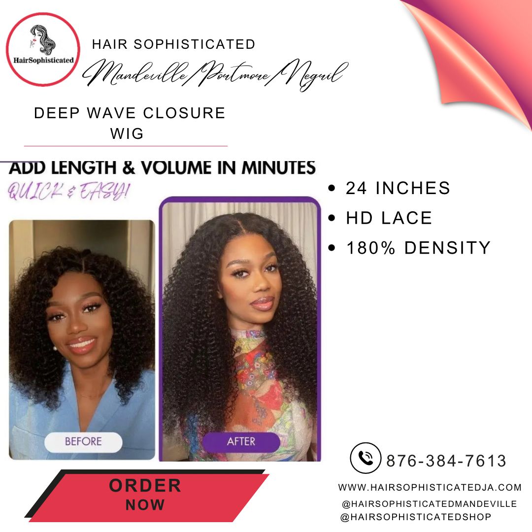 Deep wave closure wig