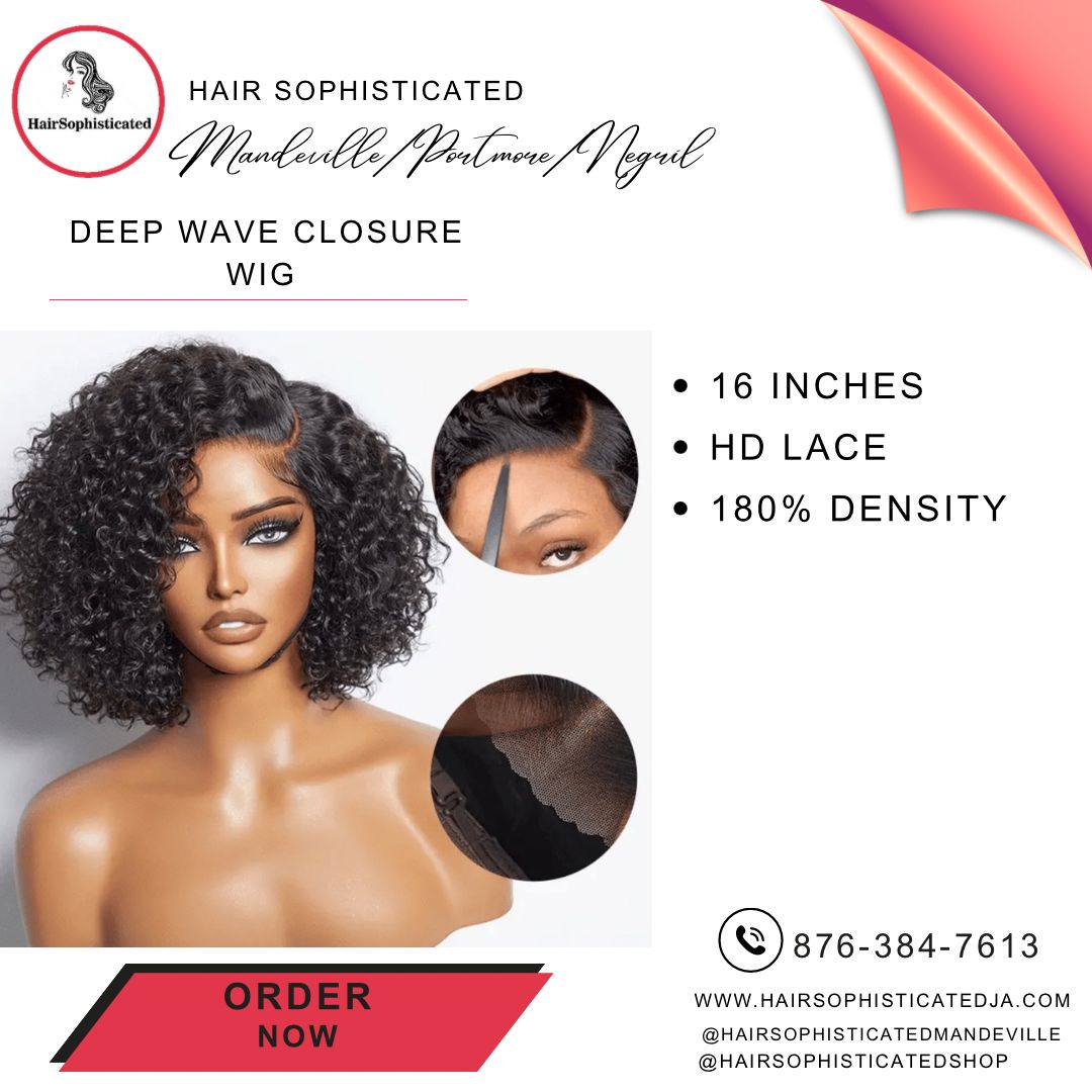 Deep wave closure wig