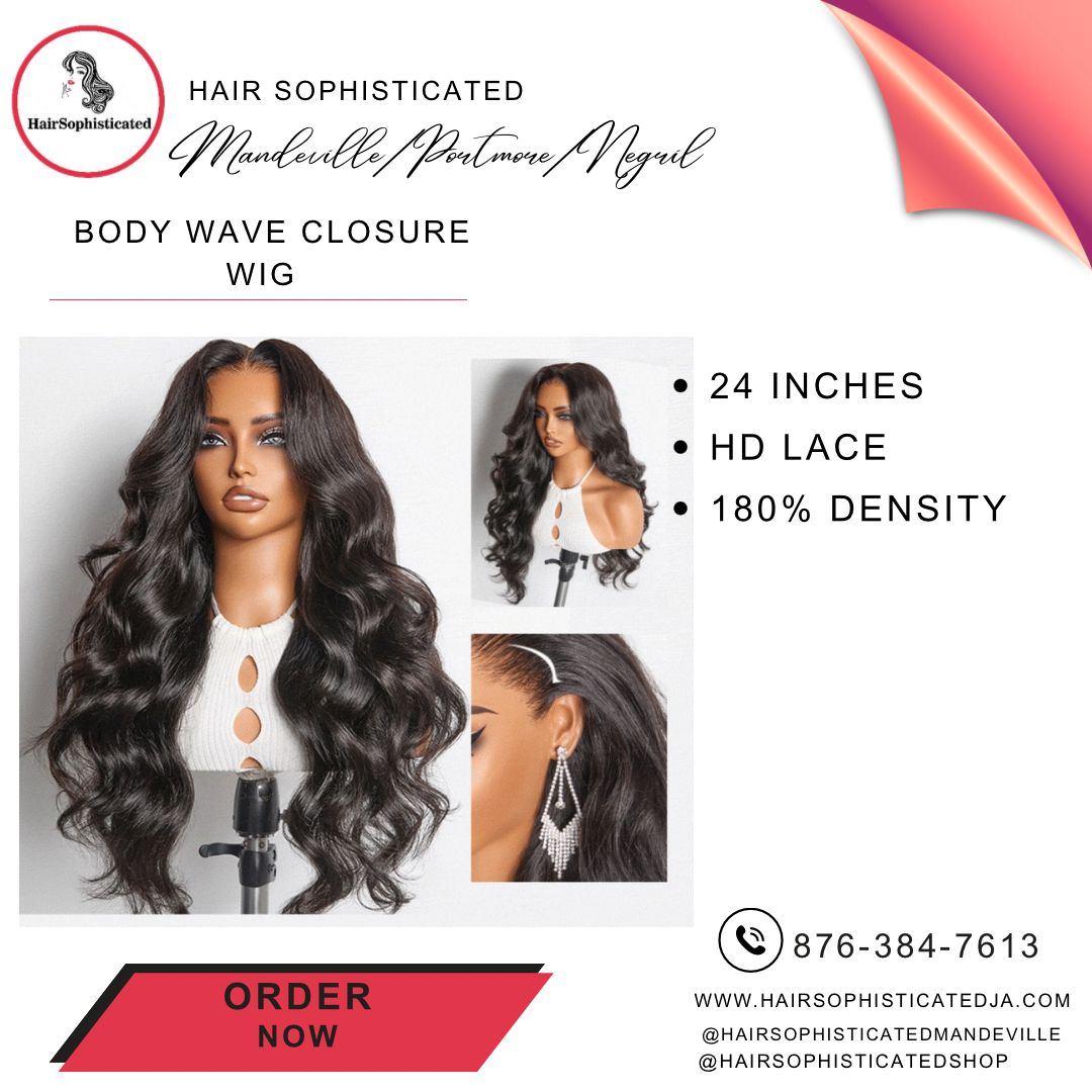 Body wave closure wig