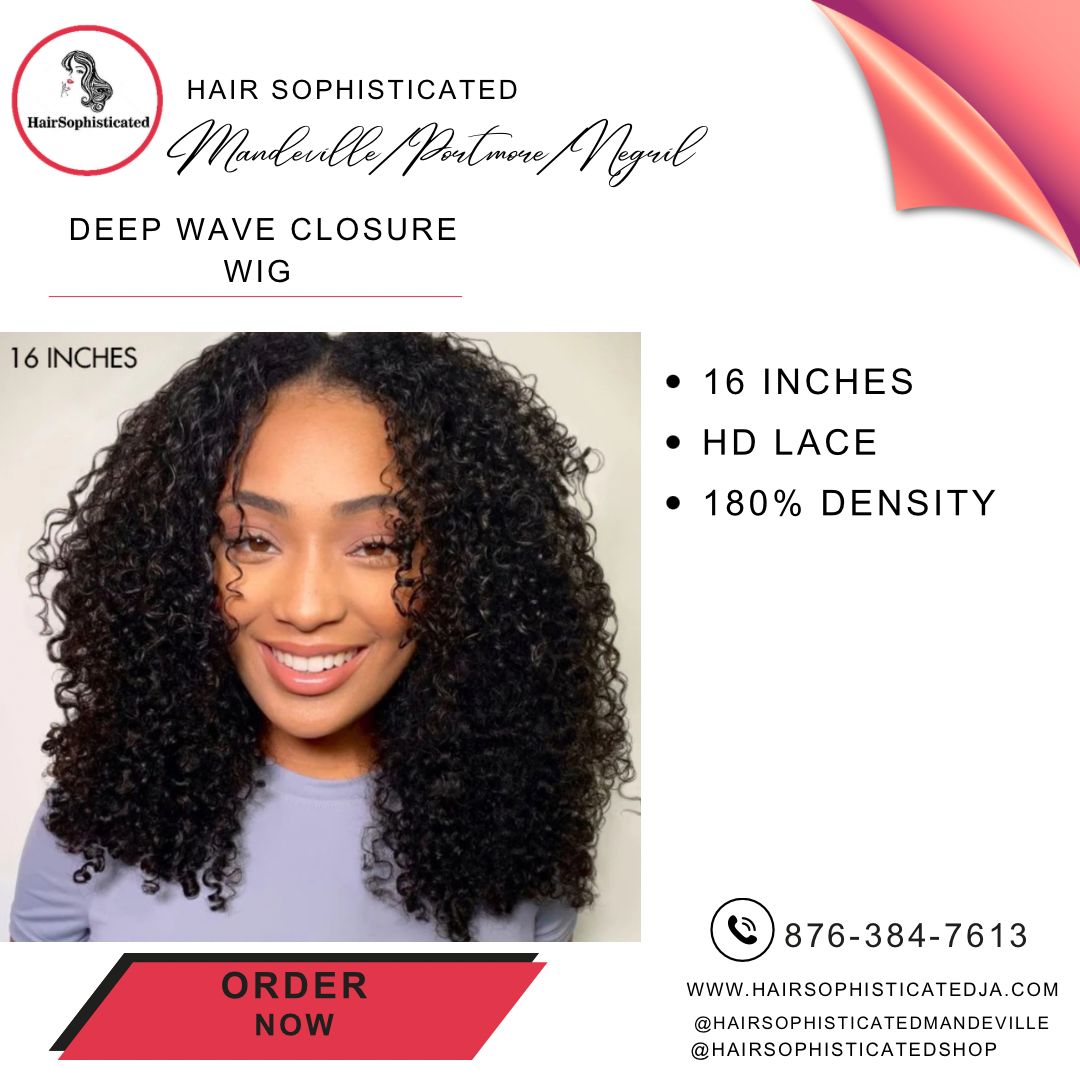 Deep wave closure wig