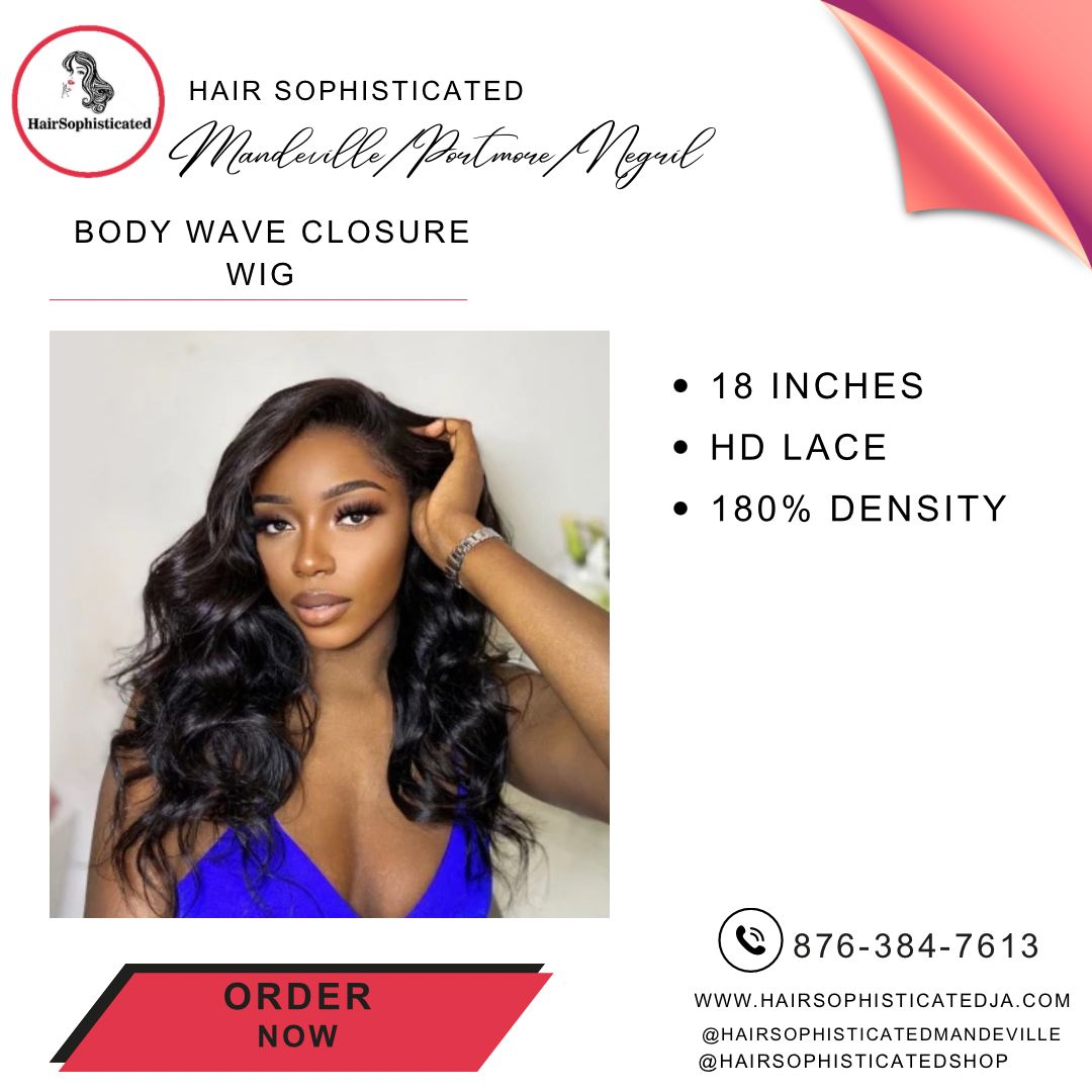 Body wave closure wig