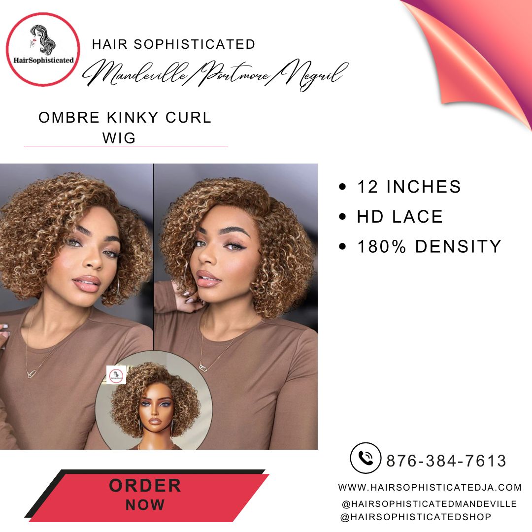 Ombre kinky curl wig