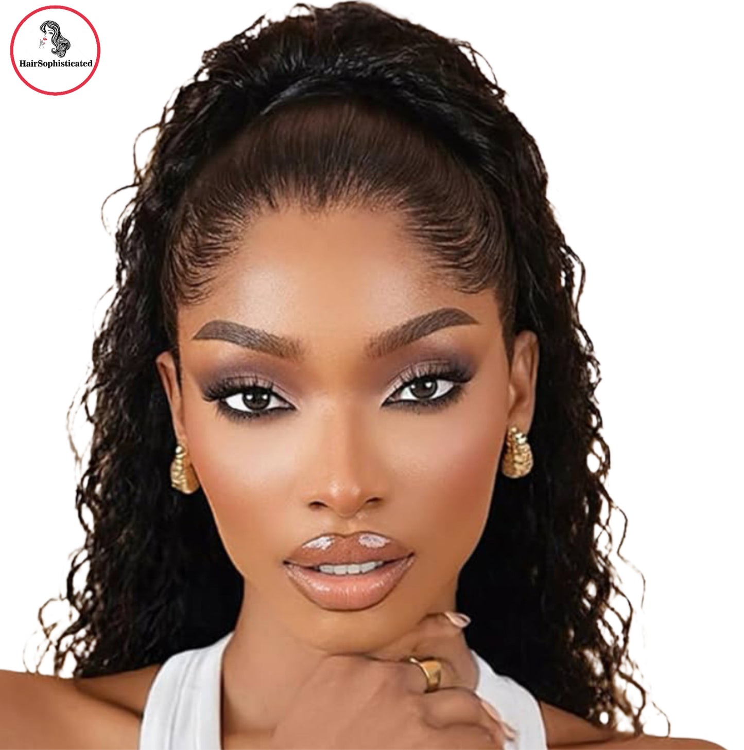 Hair Sophisticated 18” Deep Wave 360 Front Wigs For women
