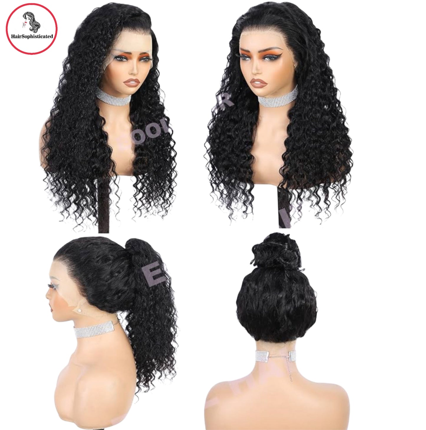 Hair Sophisticated 18” Deep Wave 360 Front Wigs For women