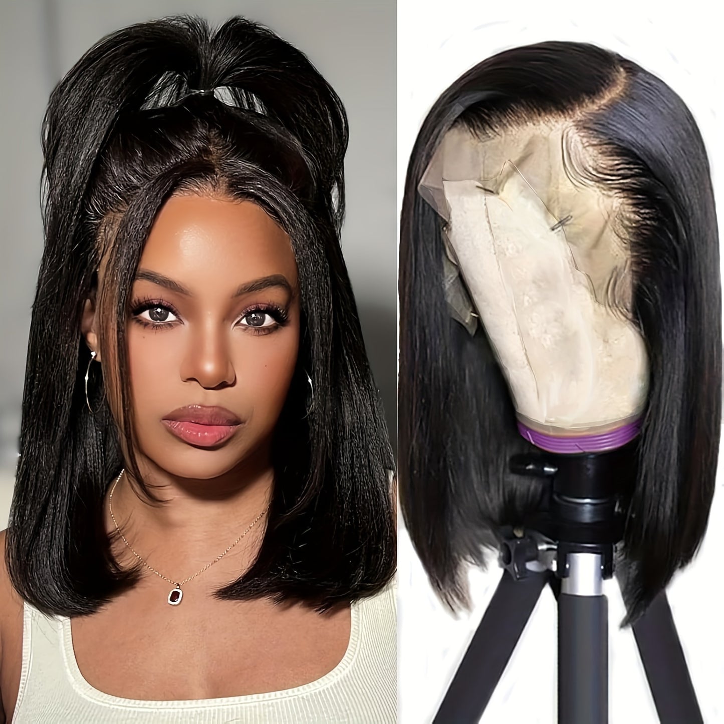 Hair Sophisticated - Bob Wig for Women, 13x4 Lace Front, Human Hair