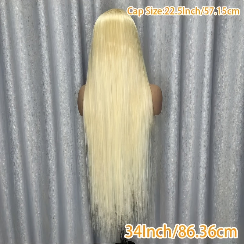 Hair Sophisticated 613 Blonde Lace Front Wig โ 13x4 HD Transparent, 200% Density, Pre-Plucked with Baby Hair, Straight Human Hair Wig, Perfect for Mother's Day & Special Occasions