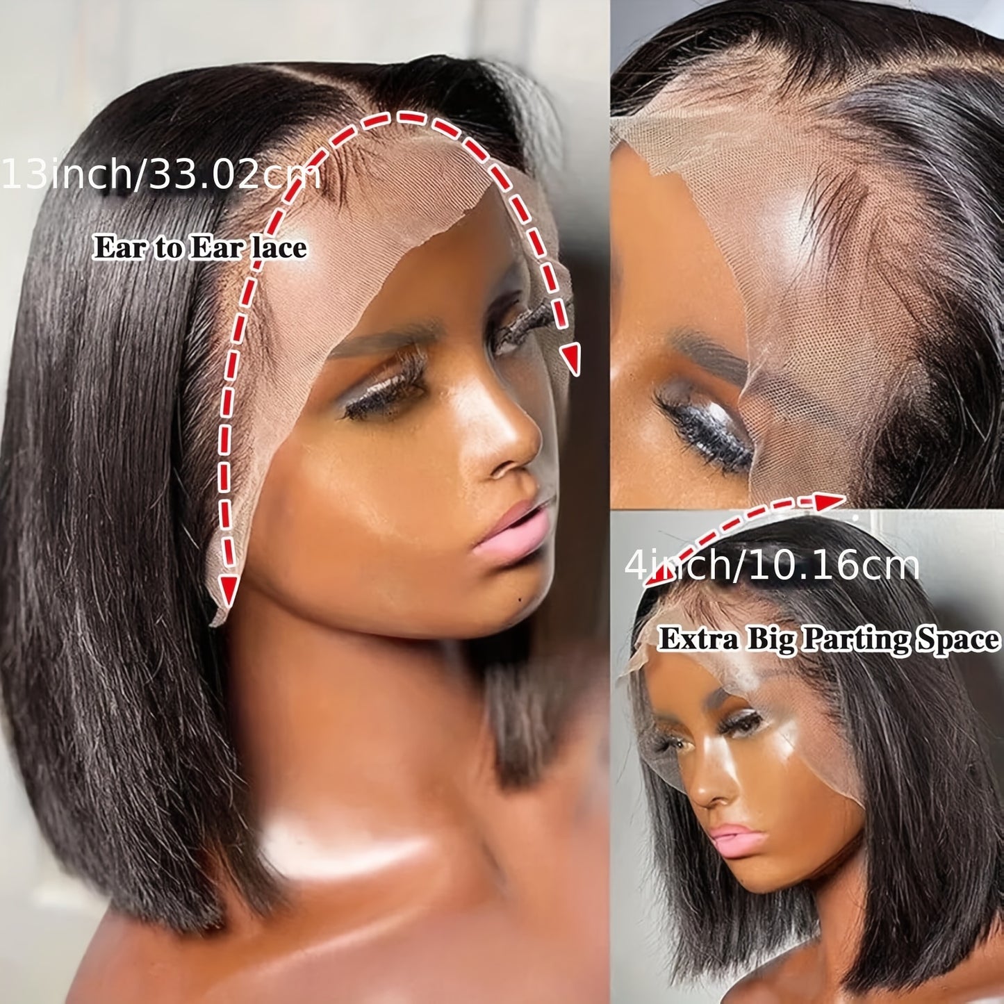 Hair Sophisticated - Bob Wig for Women, 13x4 Lace Front, Human Hair